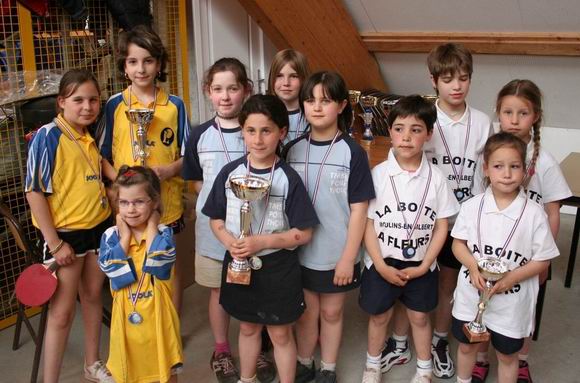 Le podium en Benjamines